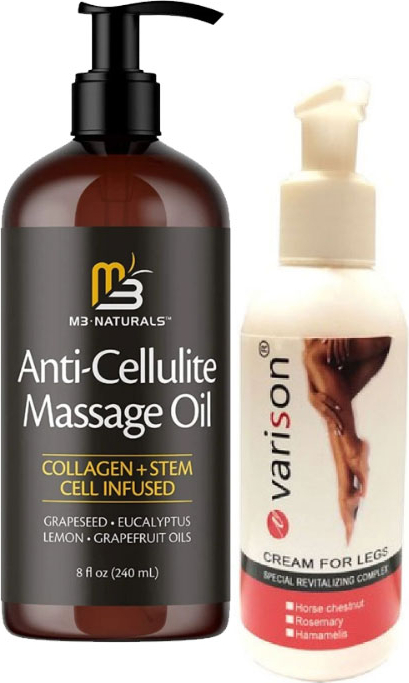 Anti-Cellulite Massage Oil 240 ml  + Varison Bacak Bakım 120 ml Krem