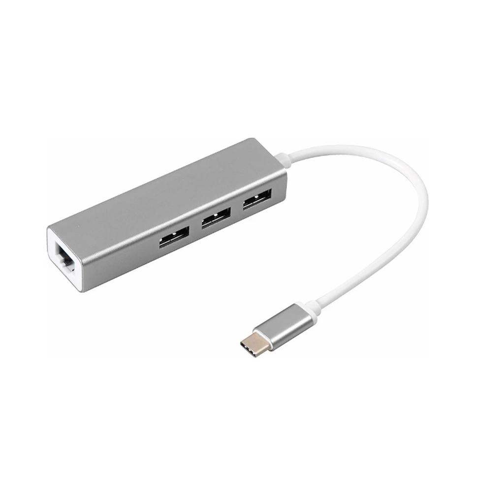Kompakt Type-C Ethernet ve USB 3.0 Çevirici Macbook için