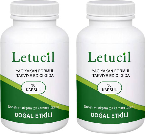 Letucil 2 Adet 30 Lu Biberiye ve Yeşil Çayın Gücüyle Hafifleyin Incelin