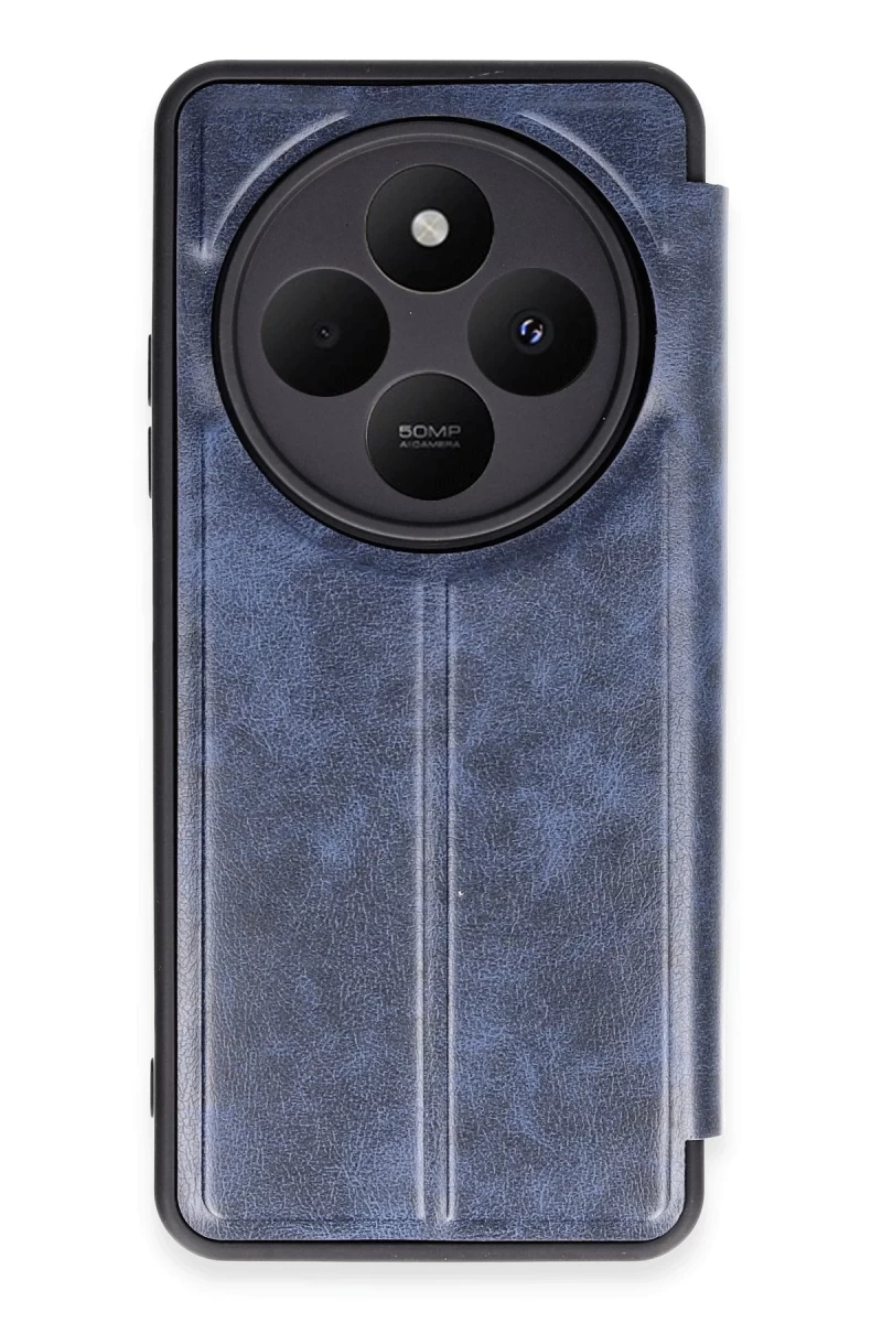 Xiaomi Redmi 14C Uyumlu Kılıf Flip Cover - Lacivert