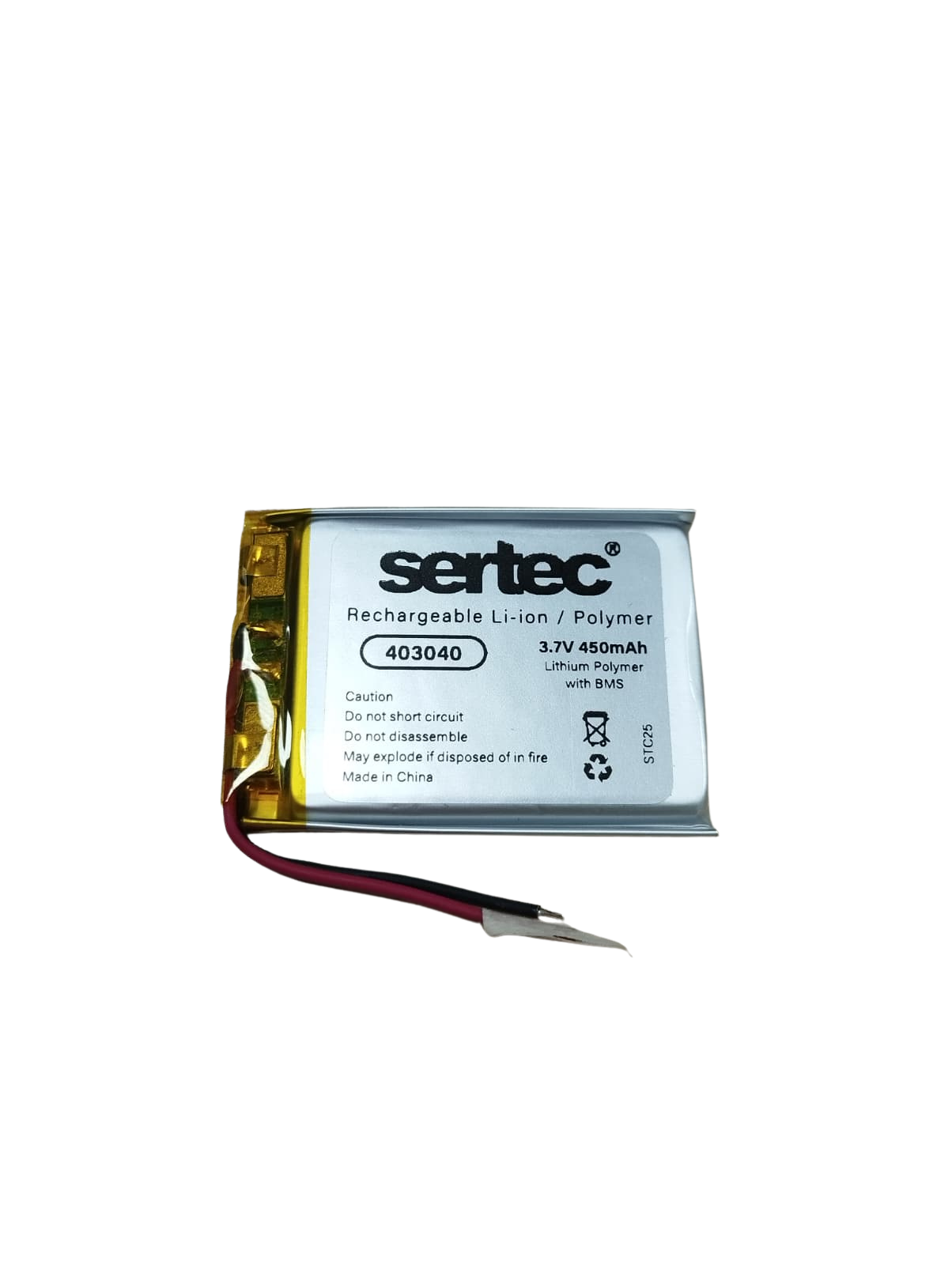 403040 3.7V 450 MAh Li-Polymer Pil (Devreli/1.5A)