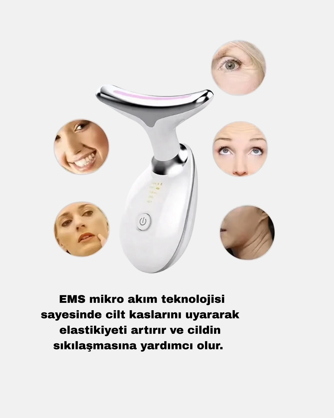 Spa Kalitesinde EMS Mikro Akım Yüz ve Boyun Cihazı 7000 VPM