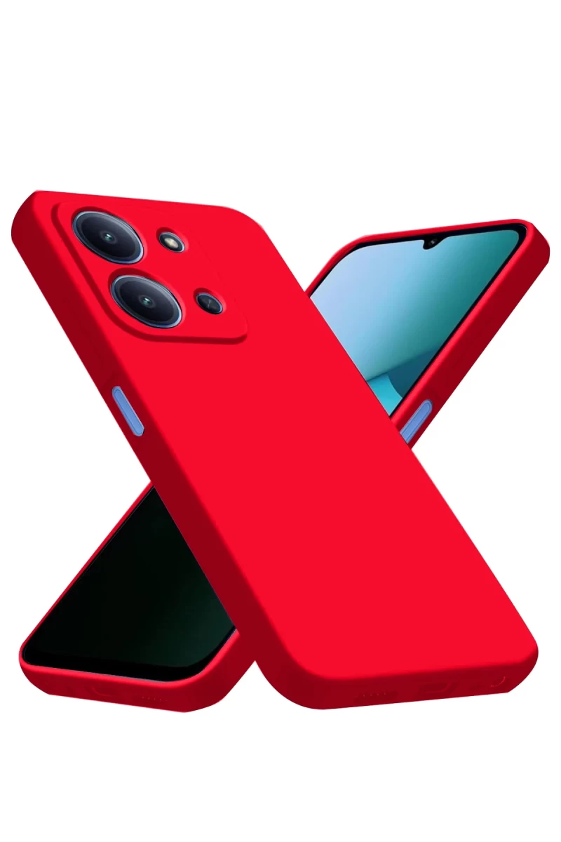 Xiaomi Redmi 15C 4G Uyumlu Nano içi Kadife Silikon - Kırmızı