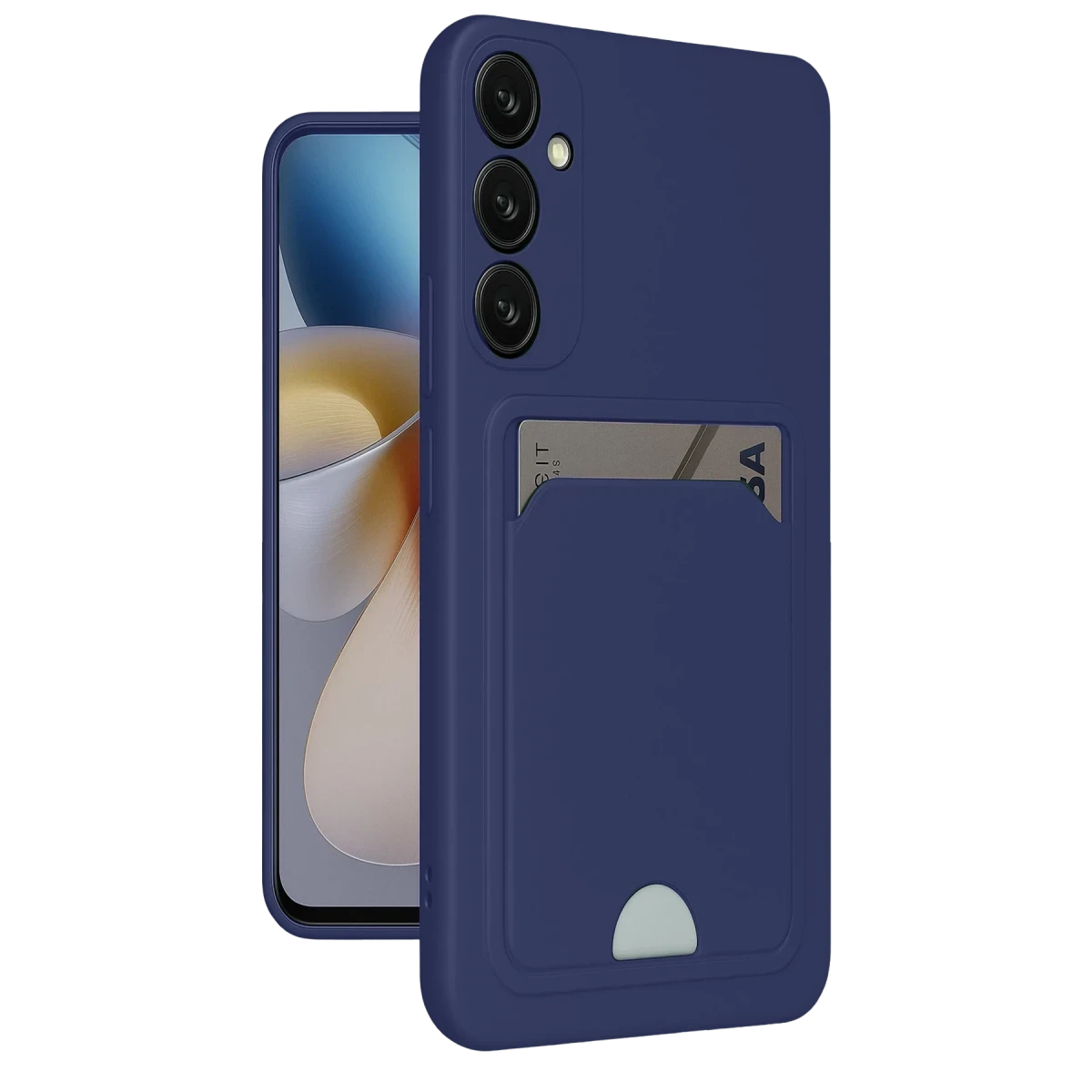Samsung Galaxy A25 5G Kılıf Kelvin Kartvizitli Silikon - Lacivert
