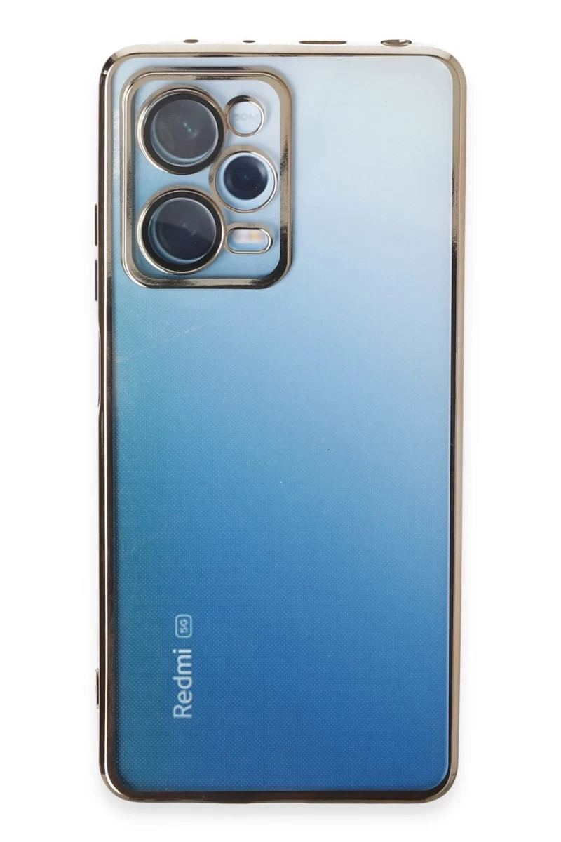 Xiaomi Redmi Note 12 Pro 5G Uyumlu Kılıf Lensli Silikon - Gold