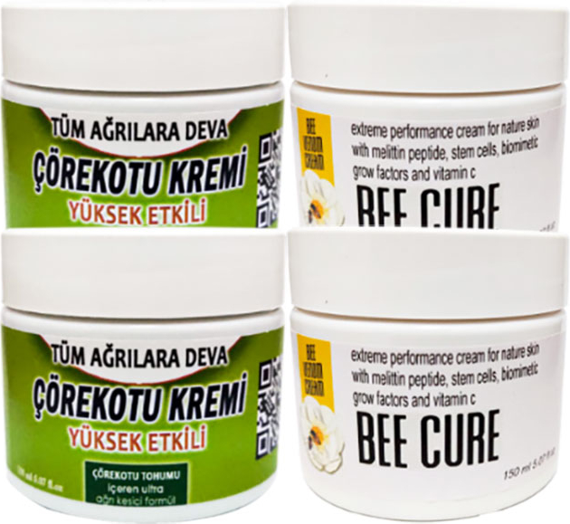 Çörekotu Çörek Otu Kremi 2 Adet 100 ml Kremi + 2 Adet Bee Cure Krem 150 ml Kremi