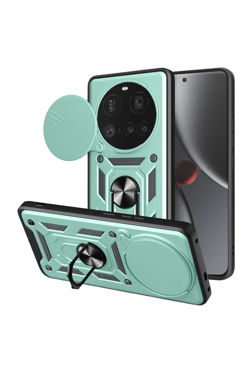 Xiaomi Mi 15 Ultra Uyumlu Kılıf Pars Lens Yüzüklü Silikon - Yeşil