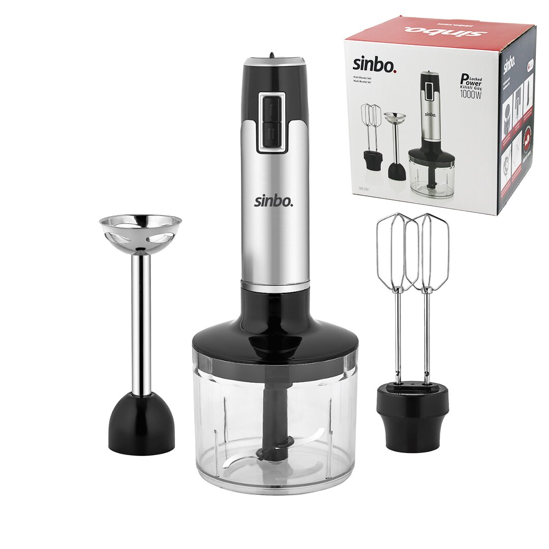 Multi Turbo El Blender Seti Ayarlanabilir Kademe Hız 700ML Hazne SHB-3181