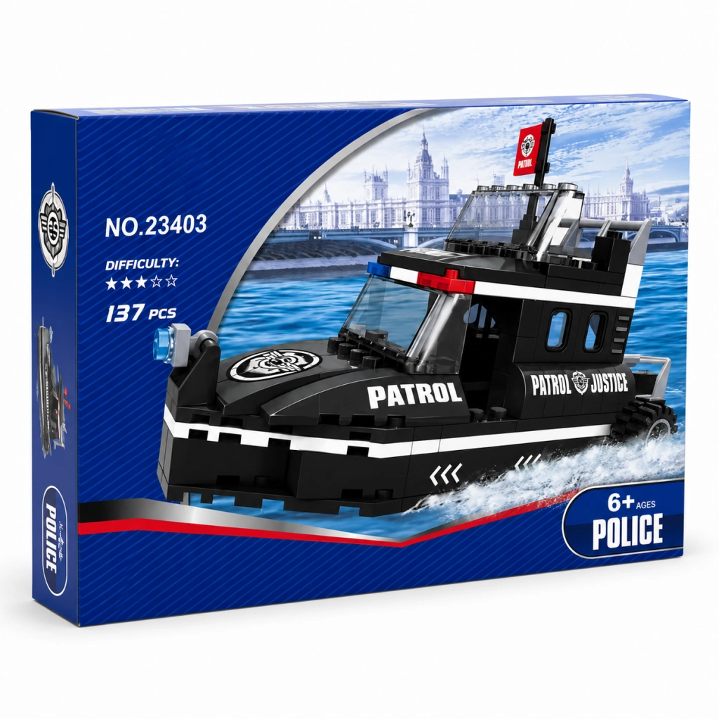 Mini Polis Botu 133 Parça Seti Eğlenceli Oyun