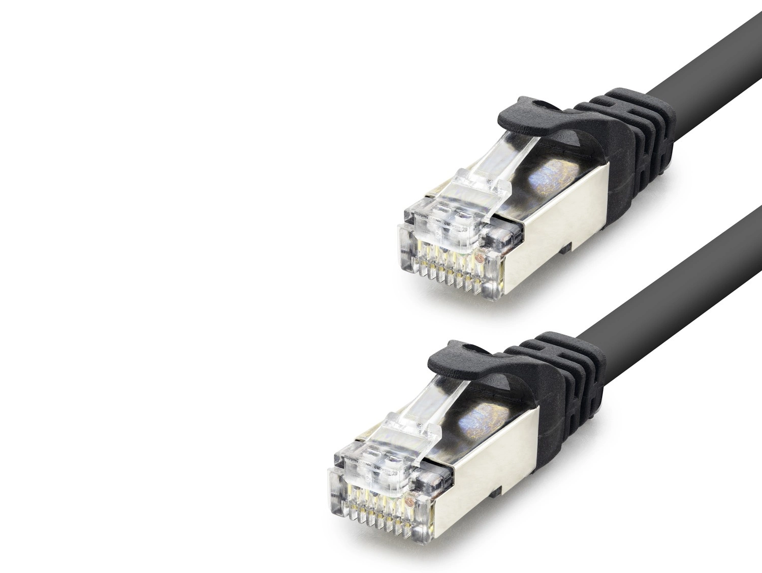 Ultra Hızlı Cat7 Ethernet Patch Kablosu 30 Cm Siyah