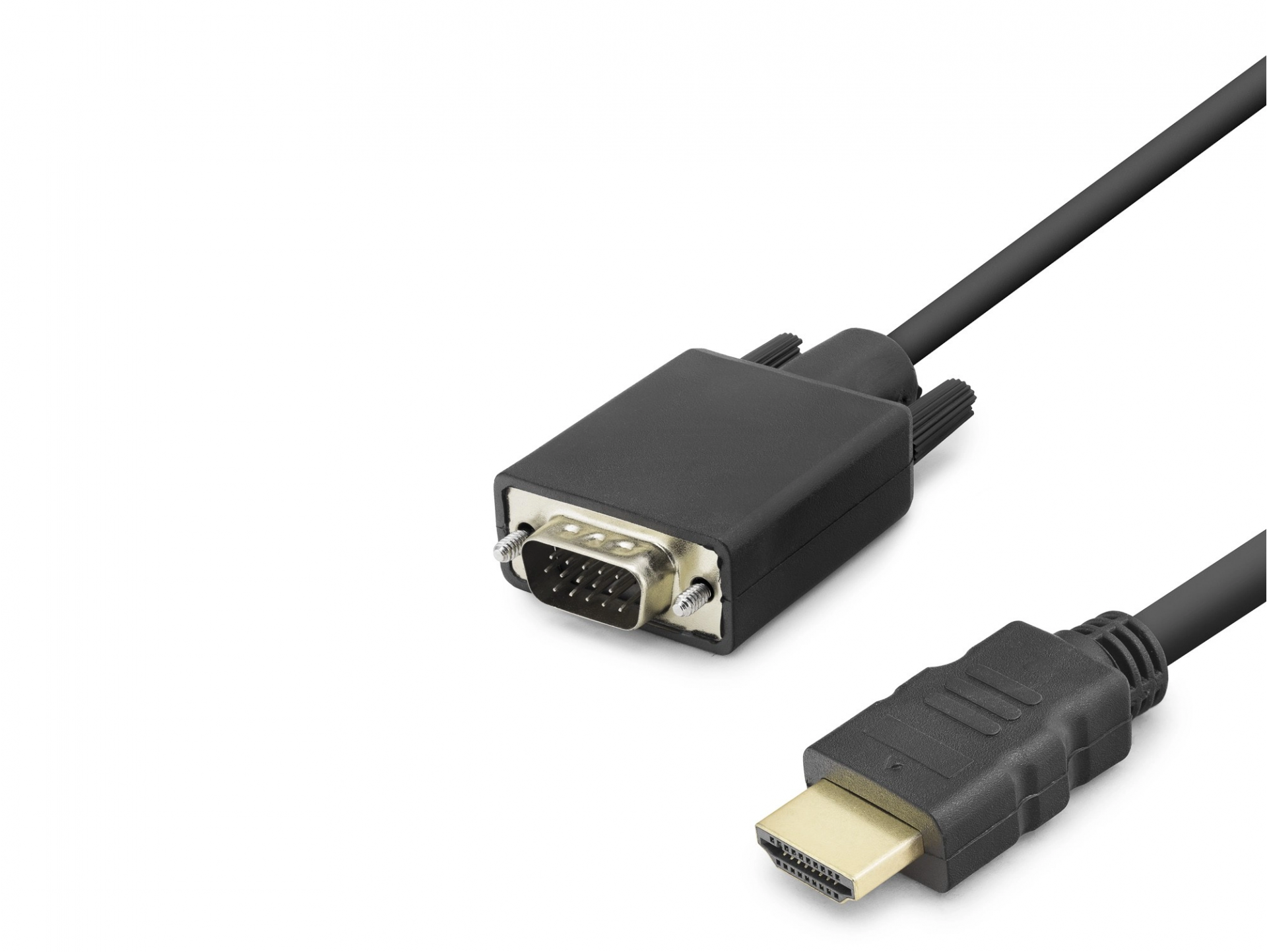 Siyah HDMI'den VGA'ya Dönüştürücü Kablo 1.8 Metre