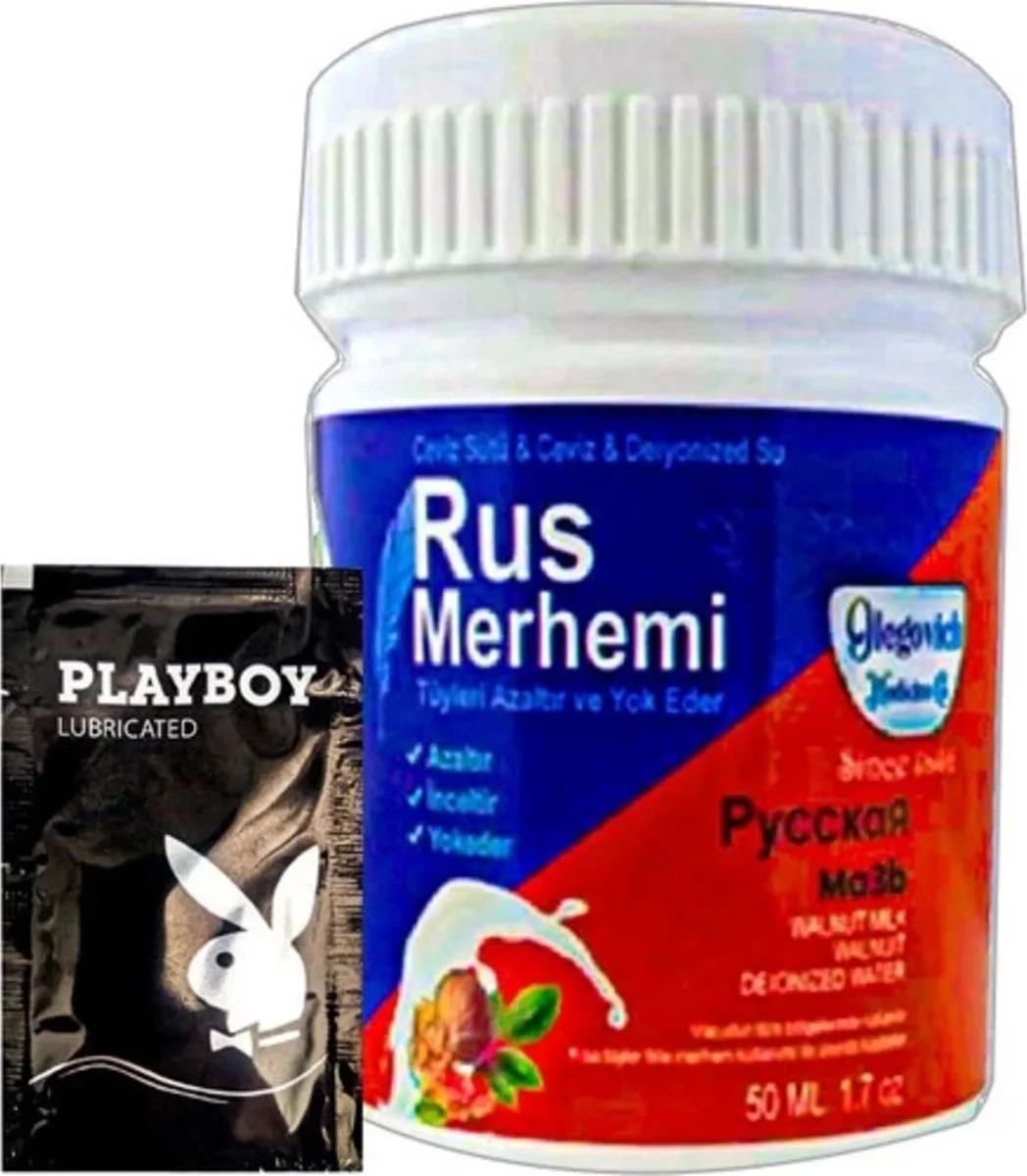 Süper Rus Merhemi Blue 22-2:0024 Glegnid Rus Merhemi 50 ml Tüy Kremi+ Yanında Jel -