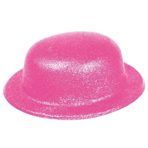 Şık Pembe Simli Melon Parti Şapkası 24x26 cm