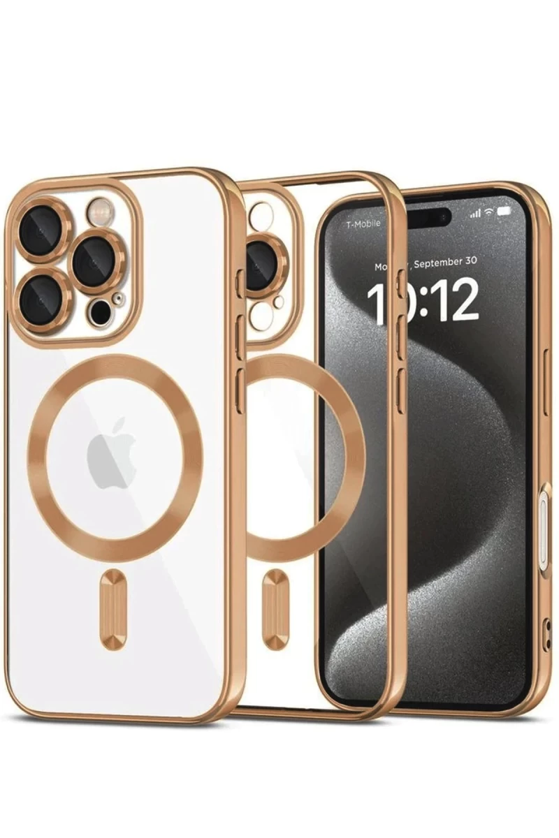 Apple iPhone 16 Pro Max Uyumlu Kılıf Kross Magneticsafe Kapak - Çöl Titanyum