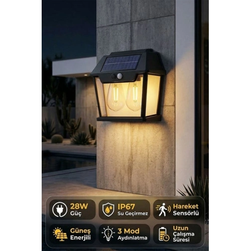 Modüler Çift Yönlü Solar Led Lambası 1 Adet