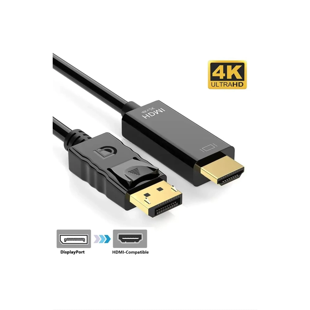Displayport HDMI Kablo 1.8 Metre Esnek Kullanım