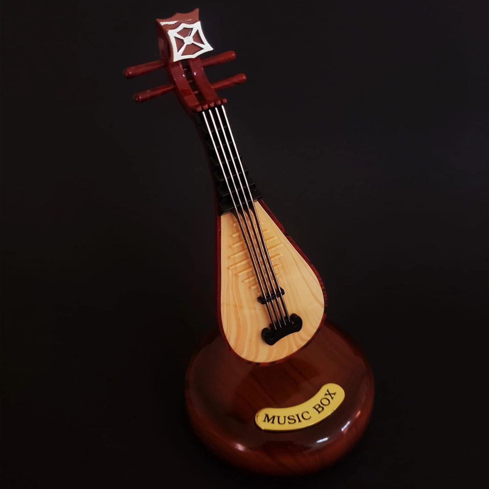 Şık Saz Tasarımlı Dekoratif Müzik Kutusu 22x9.5 cm