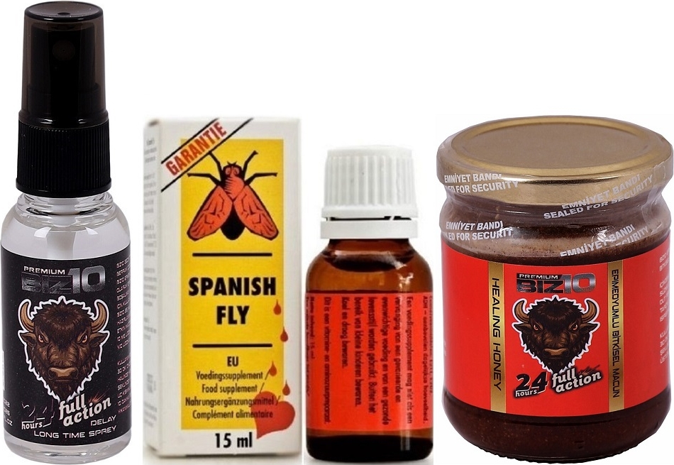 BIZ10 Sprey 25ML Spanish Fly Ispanyol Sınegı Kadın Damla 10ML BIZ10 Macun 240GR