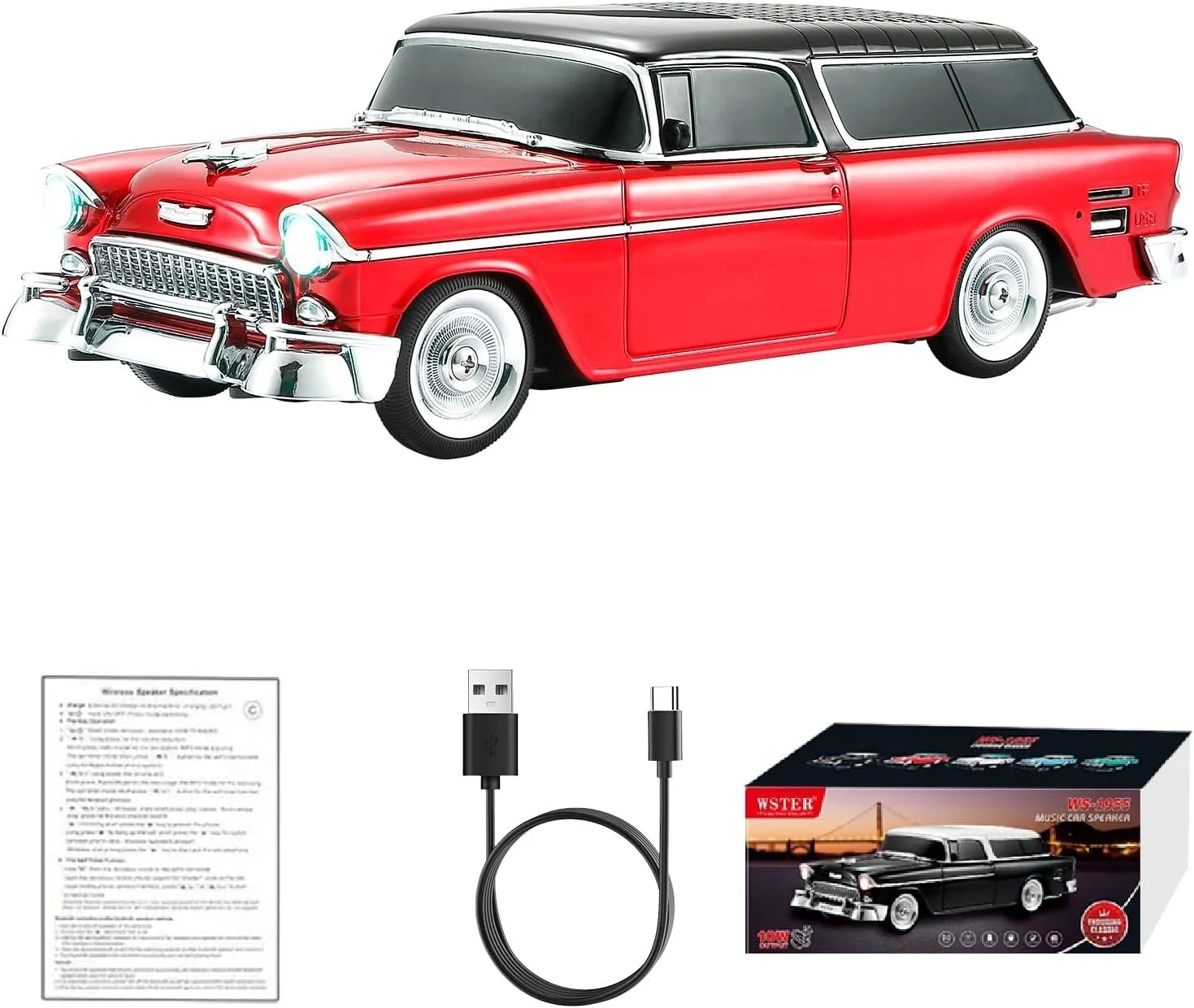 Klasik Retro Bluetooth Hoparlör 1 Adet HD Ses ile