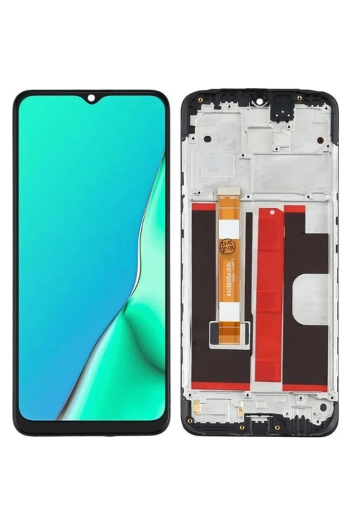 Oppo A5 2020 Uyumlu Ekran Dokunmatik Çıtalı (Siyah)