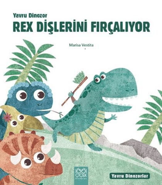 Yavru Dinozor Rex Dişlerini Fırçalıyor