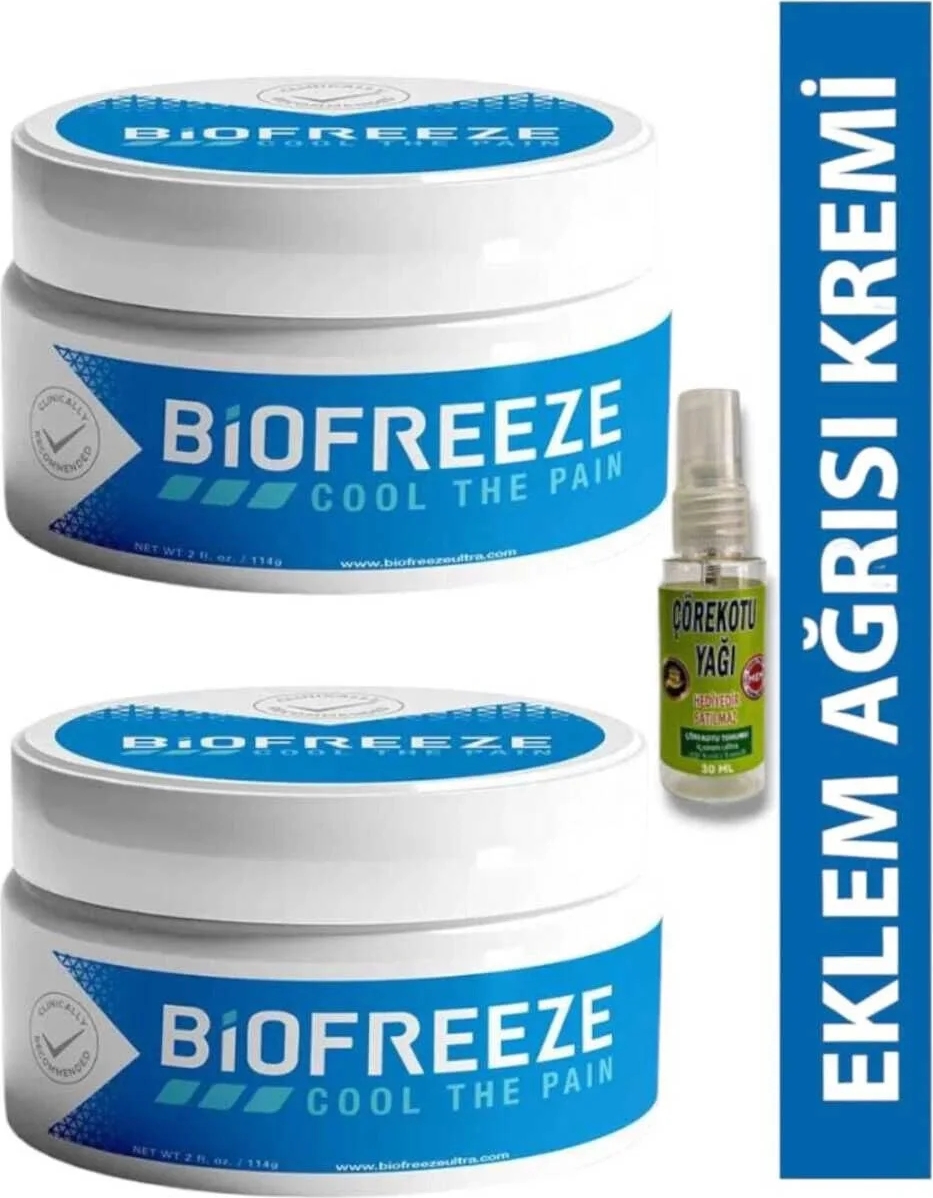 Biofreeze 150 ml Masaj Kremi x 2 Adet + Çörek Otu Yağı 30 ml Hediye