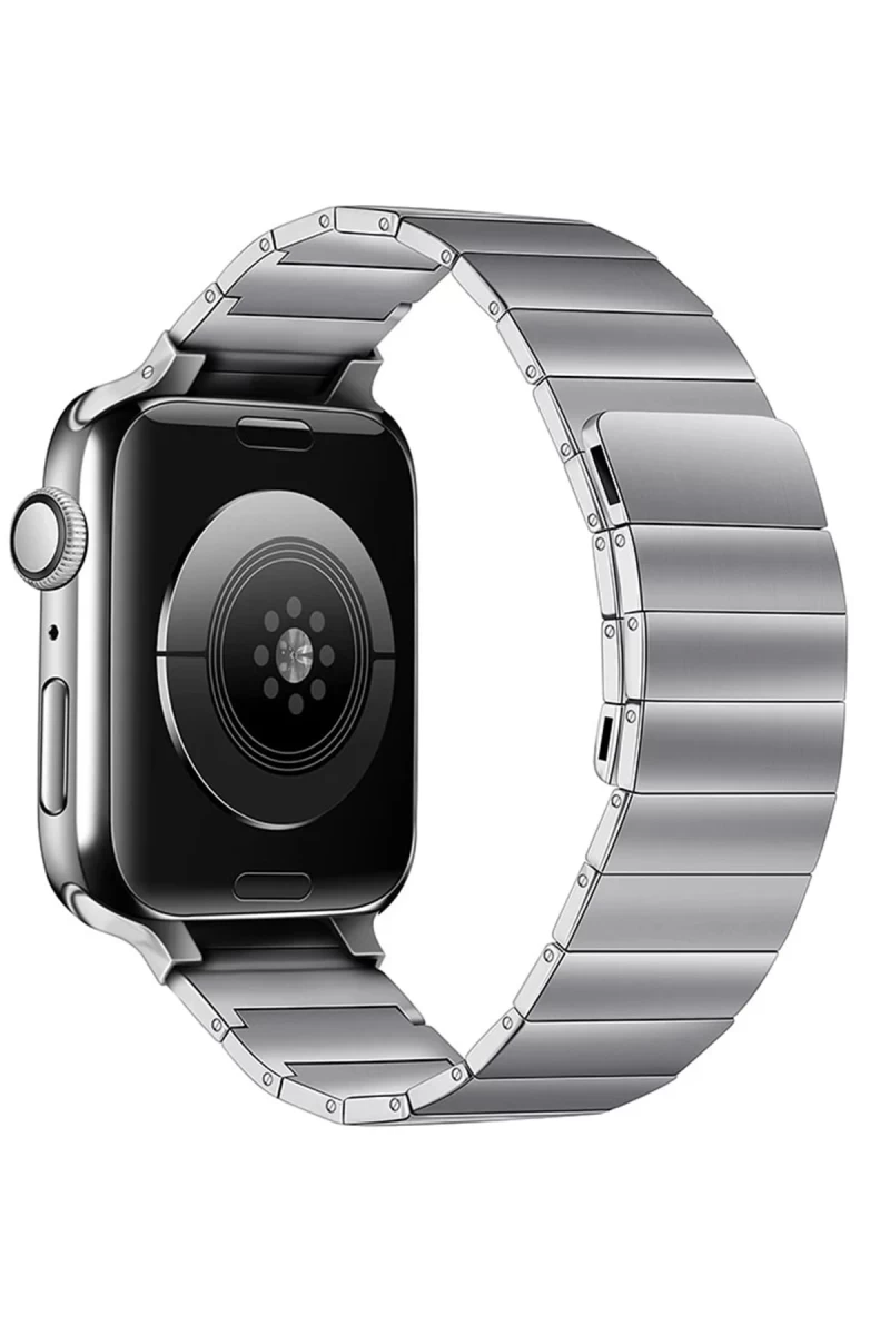 Apple Watch 38mm Uyumlu KR404 Huks Kordon - Gümüş