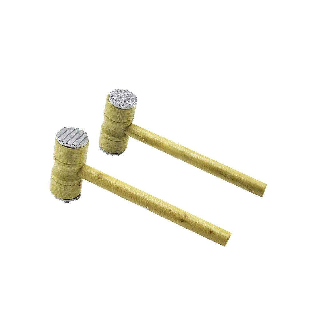 Çift Başlı Metal Tokmak 4.3x10cm Ahşap Saplı