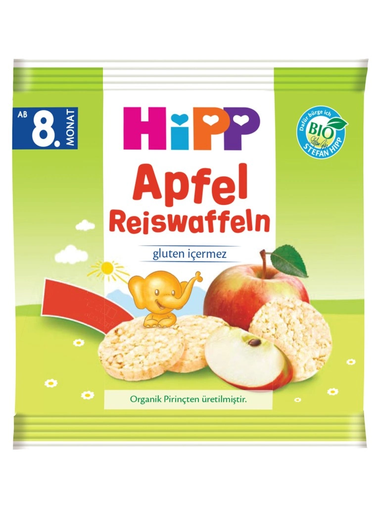 Lezzetli Organik Elmalı Pirinçli Bebek Gofreti 30 Gr