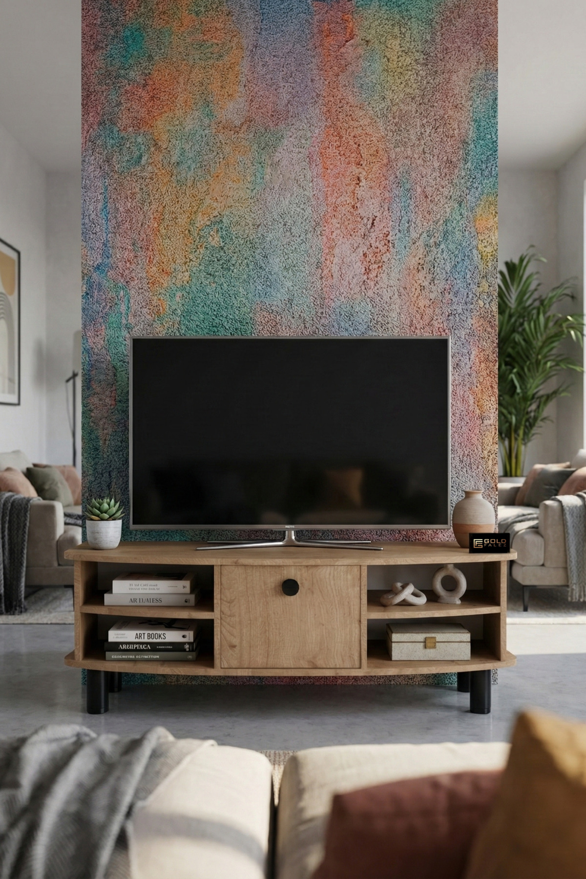 Vienna TV Sehpası Suntalam Bej 136x44 cm