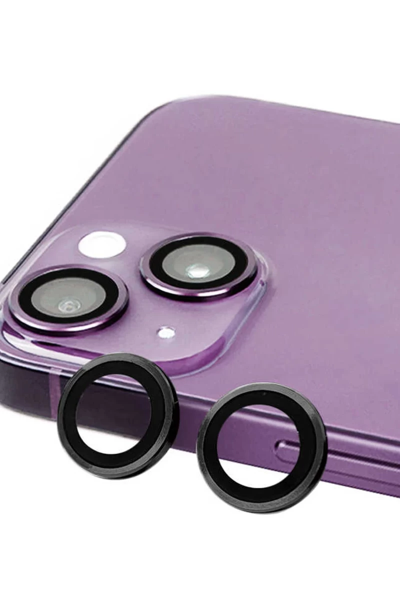 Apple iPhone 13 Mini Uyumlu Raze Metal Kamera Lens - Siyah