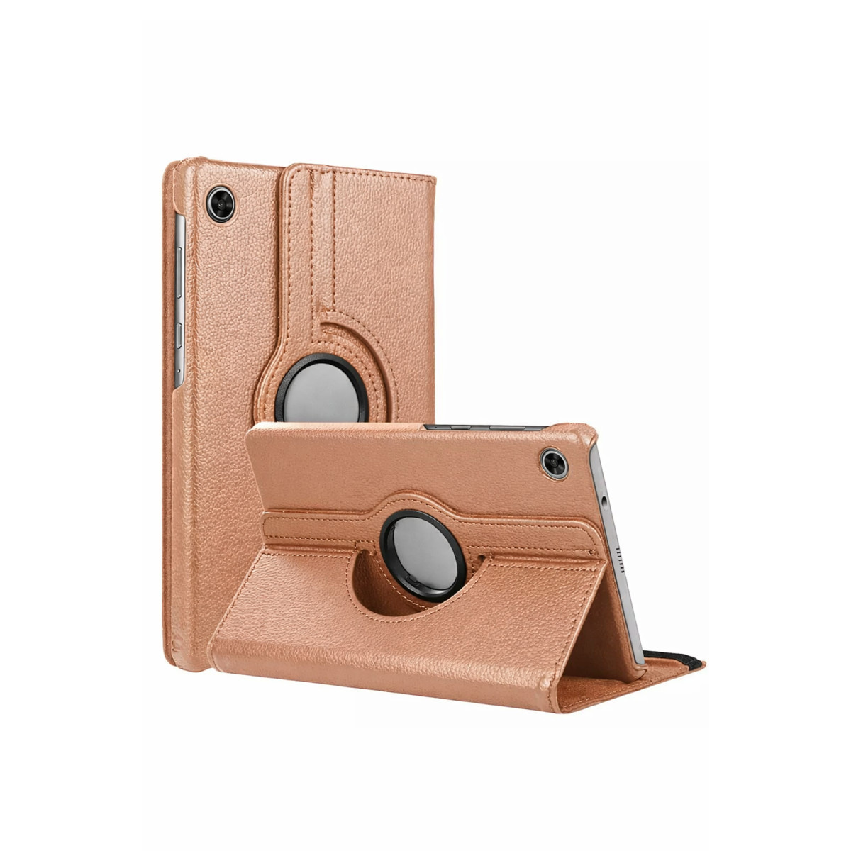Galaxy Tab A11 360 Tablet Deri Kılıf - Rose Gold