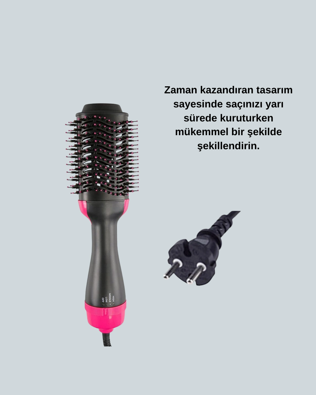 Saç Şekillendirme Fırçası 1200W Negatif İyon Teknolojisi