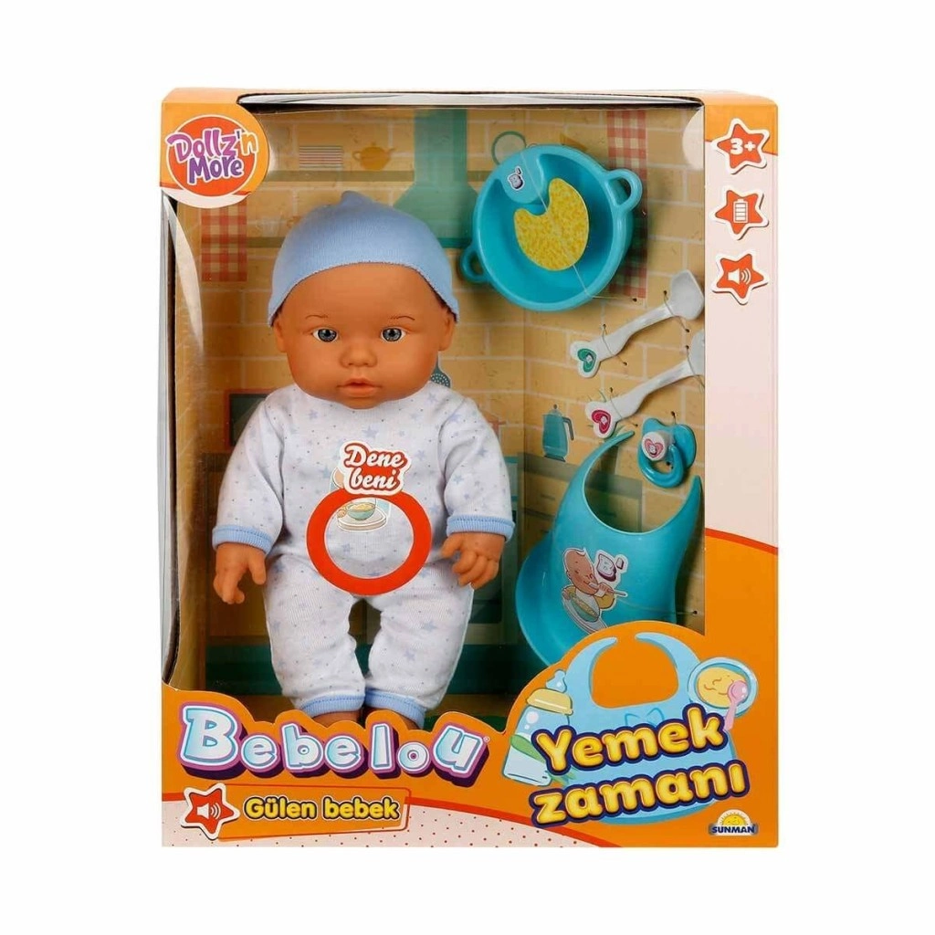 Sesli Bebek Seti 35 cm +3 Yaş için Eğlenceli Oyun