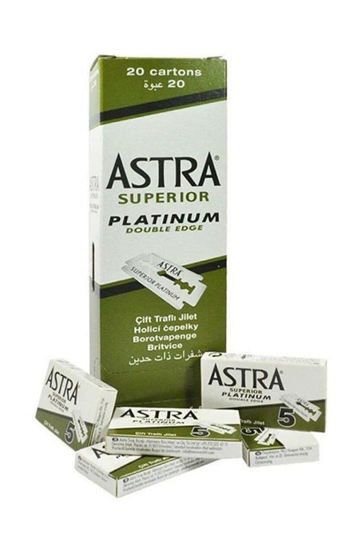 Astra Jilet Yeşil 1 Kutu İçinde 20 Küçük Paket Ve Her Pakette 5 Jilet Var - Toplam 100 Jilet