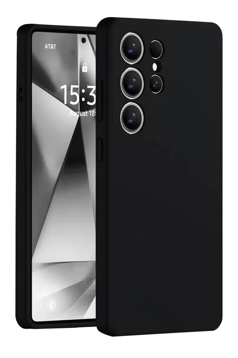 Samsung Galaxy S25 Ultra Uyumlu Kılıf Nano içi Kadife Silikon - Siyah