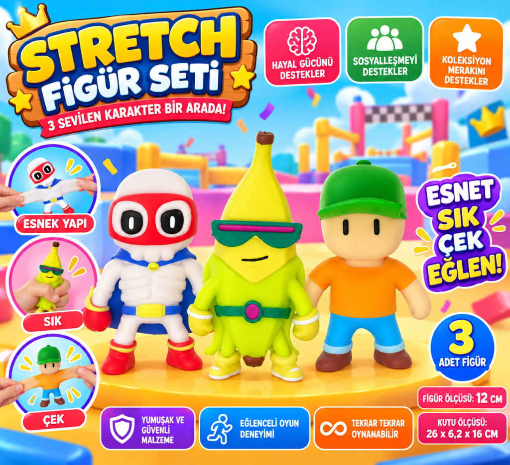 1061101 FİGÜR SET STRETCH MONSTERFLEX SÜPER ESNEKWAVE-2 adet fiyatıdır
