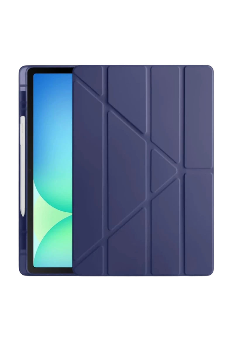 Apple iPad Pro 13 (2024) Kılıf Kalemlikli Hugo Tablet Kılıfı - Lacivert