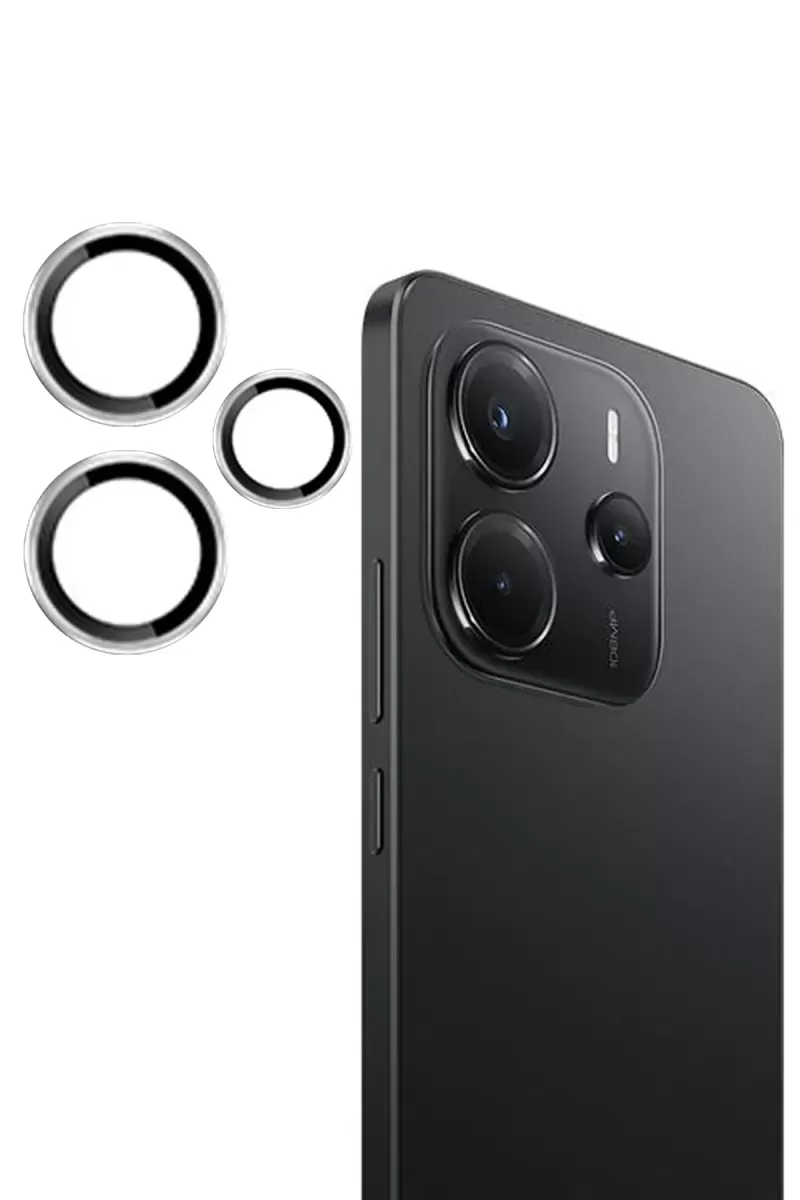 Joko Xiaomi Redmi Note 14 4G Uyumlu PVD Metal Kamera Lens - Gümüş