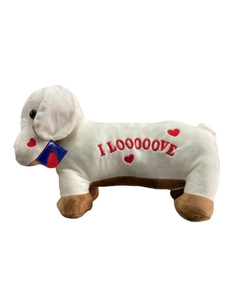 Sevimli Peluş Aşık Köpek Yastık 45 cm Dekoratif