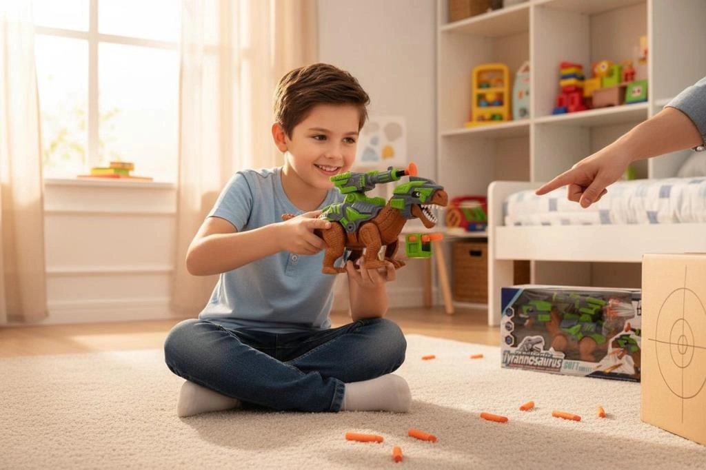 Işıklı Sesli Yürüyen Ok Atan Robot Oyuncak