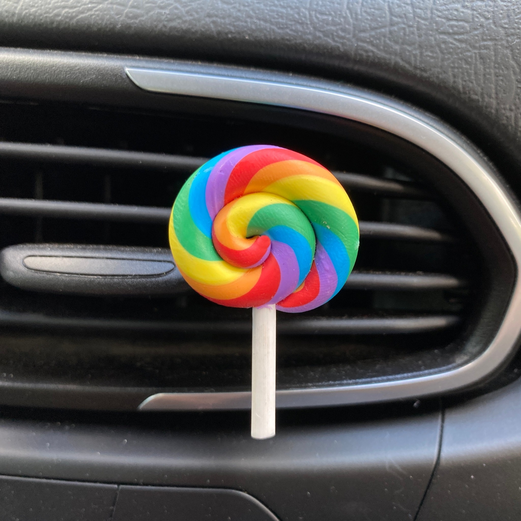 Lolipop Şeker Figürlü Klima Havalandırma Izgara Süsü Klips Oto Kokusu Mavi Kırmızı