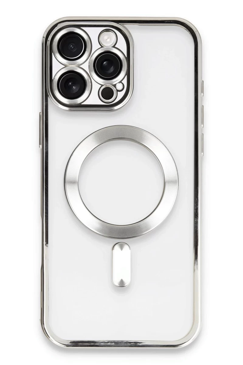 Apple iPhone 16 Pro Uyumlu Kılıf Kross Magneticsafe Kapak - Gümüş