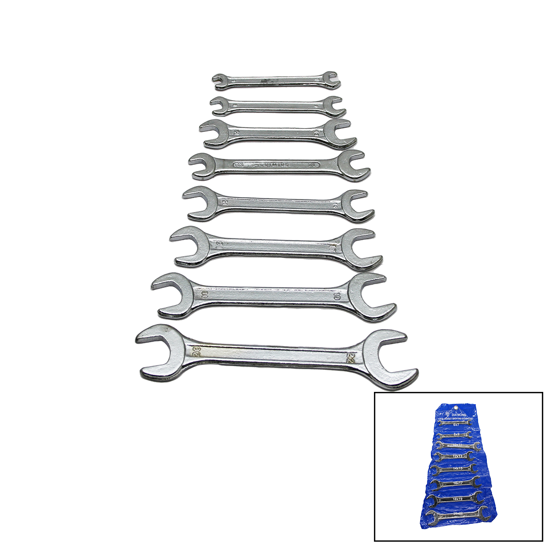 8 Parça Ağzı Açık 6-22MM Anahtar Takımı