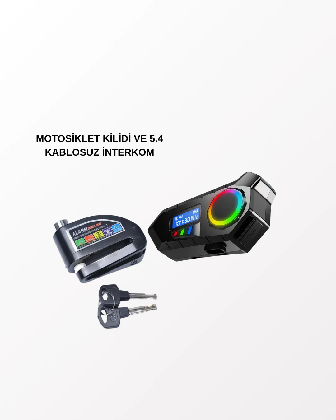 Bluetooth 5.4 Kablosuz İnterkom+ Motor Disk Kilidi