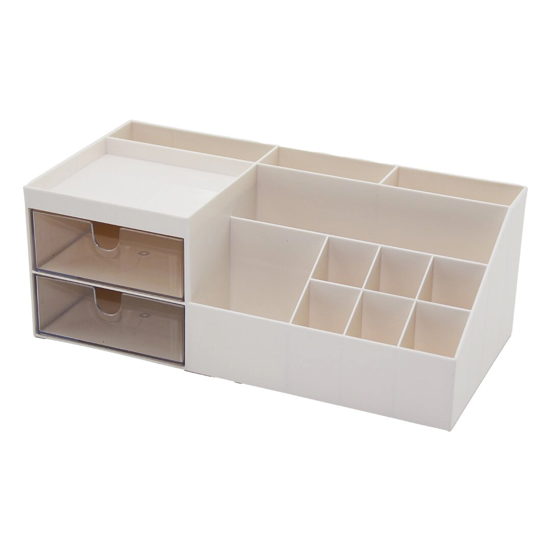 Pratik 2 Çekmeceli 12 Bölmeli Plastik Makyaj Takı Organizer 12x24cm