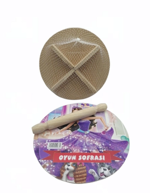 Resimli Ahşap Oyun Sofrası 24 cm Ekmek Tahtası