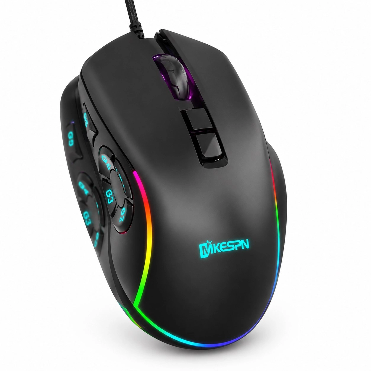 Ergonomik RGB Oyun Mouse 12800 DPI 10 Tuşlu Kablolu
