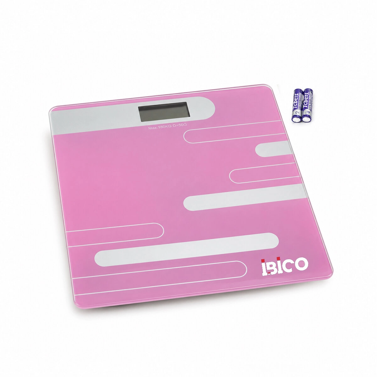 Şık Cam Dijital Banyo Baskül 180 kg 26x26 cm LCD Ekran