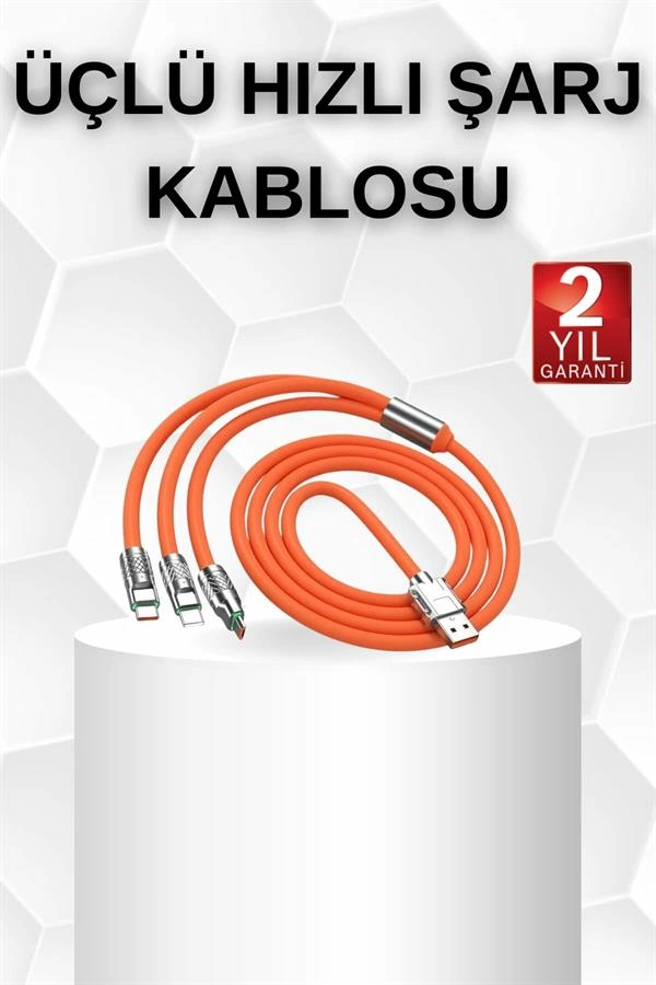 Yüksek Performanslı 180 Derece Type-C Şarj Kablosu Android ve İOS Uyumlu